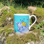 Highland Cow & Butterflies Mug