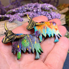 Splatter Highland Cow Brooch