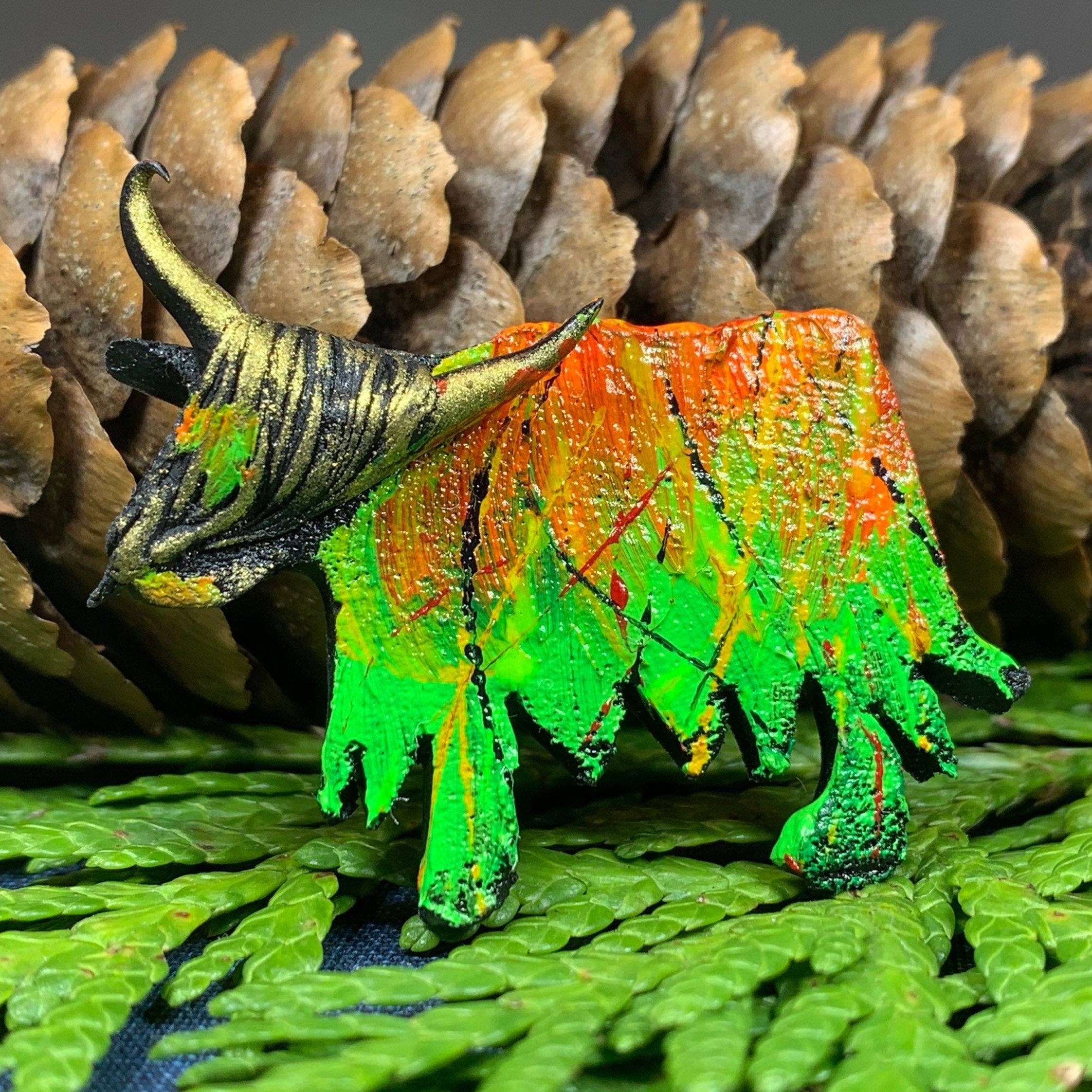 Splatter Highland Cow Brooch