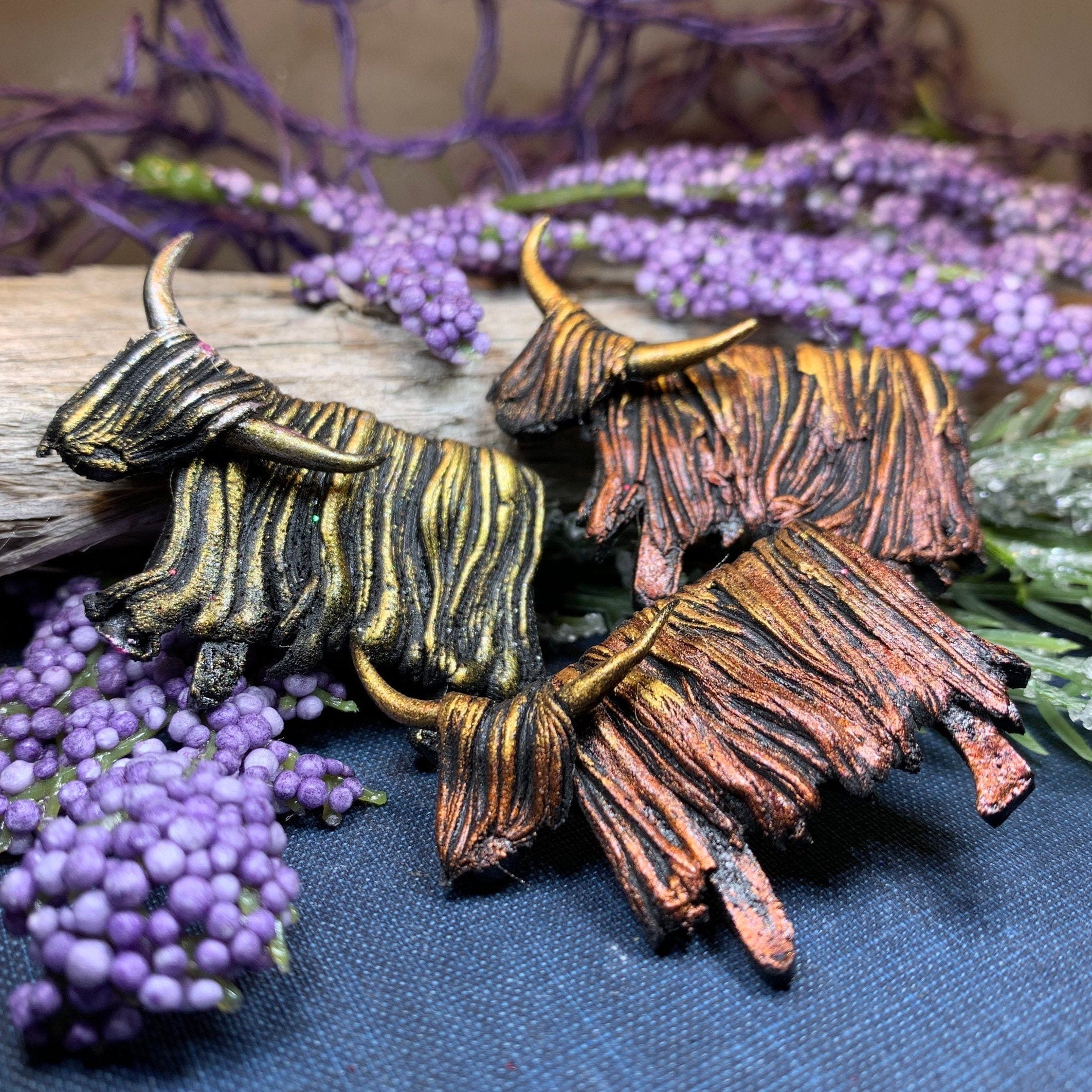 Shaggy Highland Cow Brooch