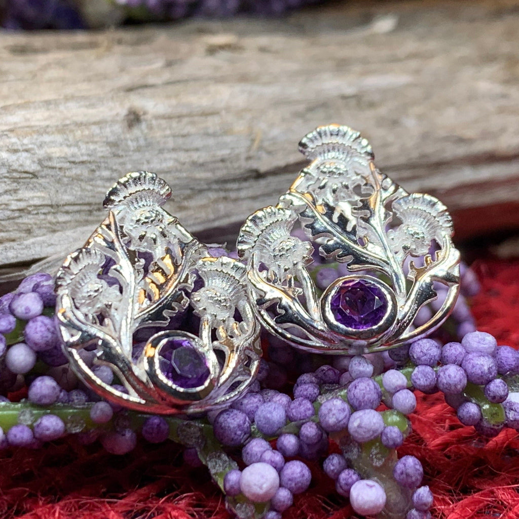 Cairn Baird Scottish Thistle Post Earrings