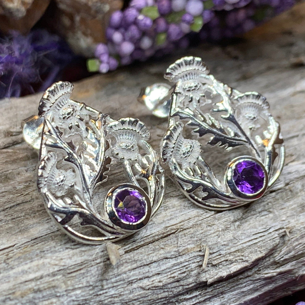 Cairn Baird Scottish Thistle Post Earrings