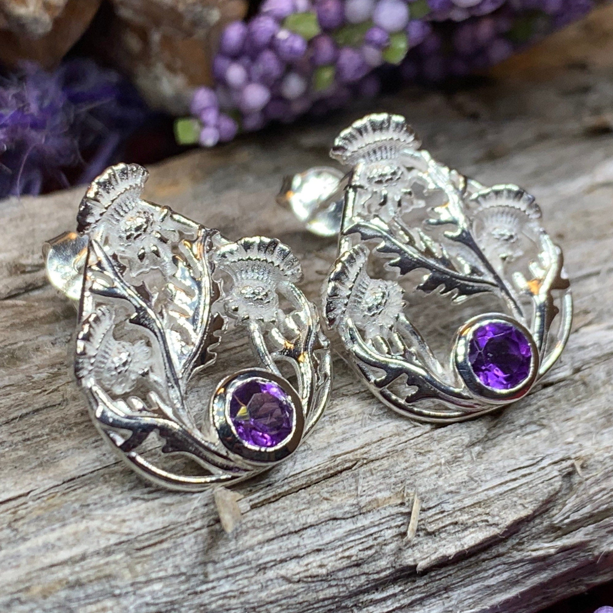 Cairn Baird Scottish Thistle Post Earrings