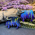 Splatter Highland Cow Brooch