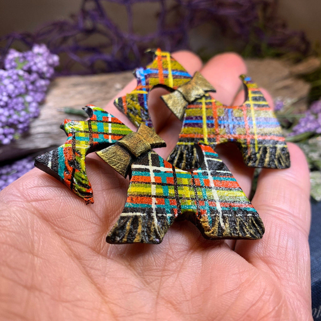 Tartan Dog Scottish Brooch