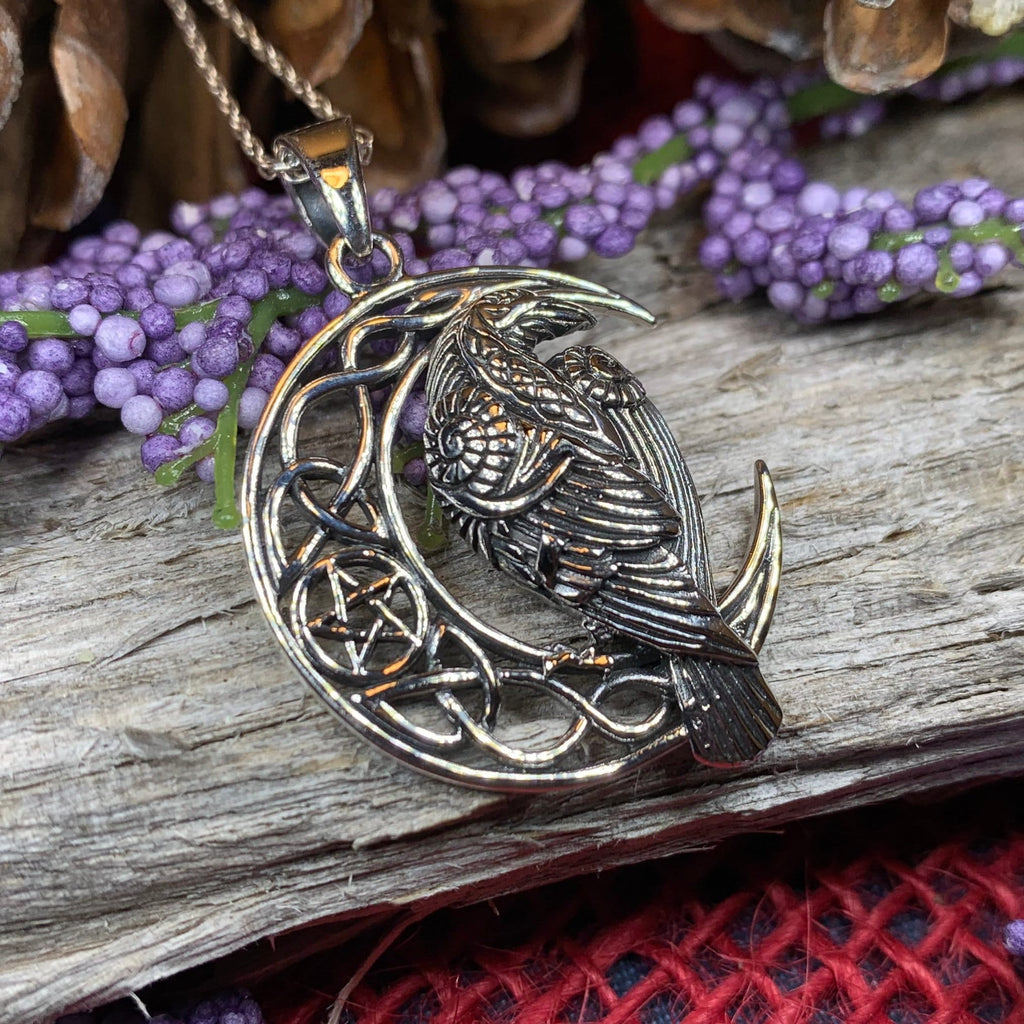 Nightwatcher Celtic Raven Necklace
