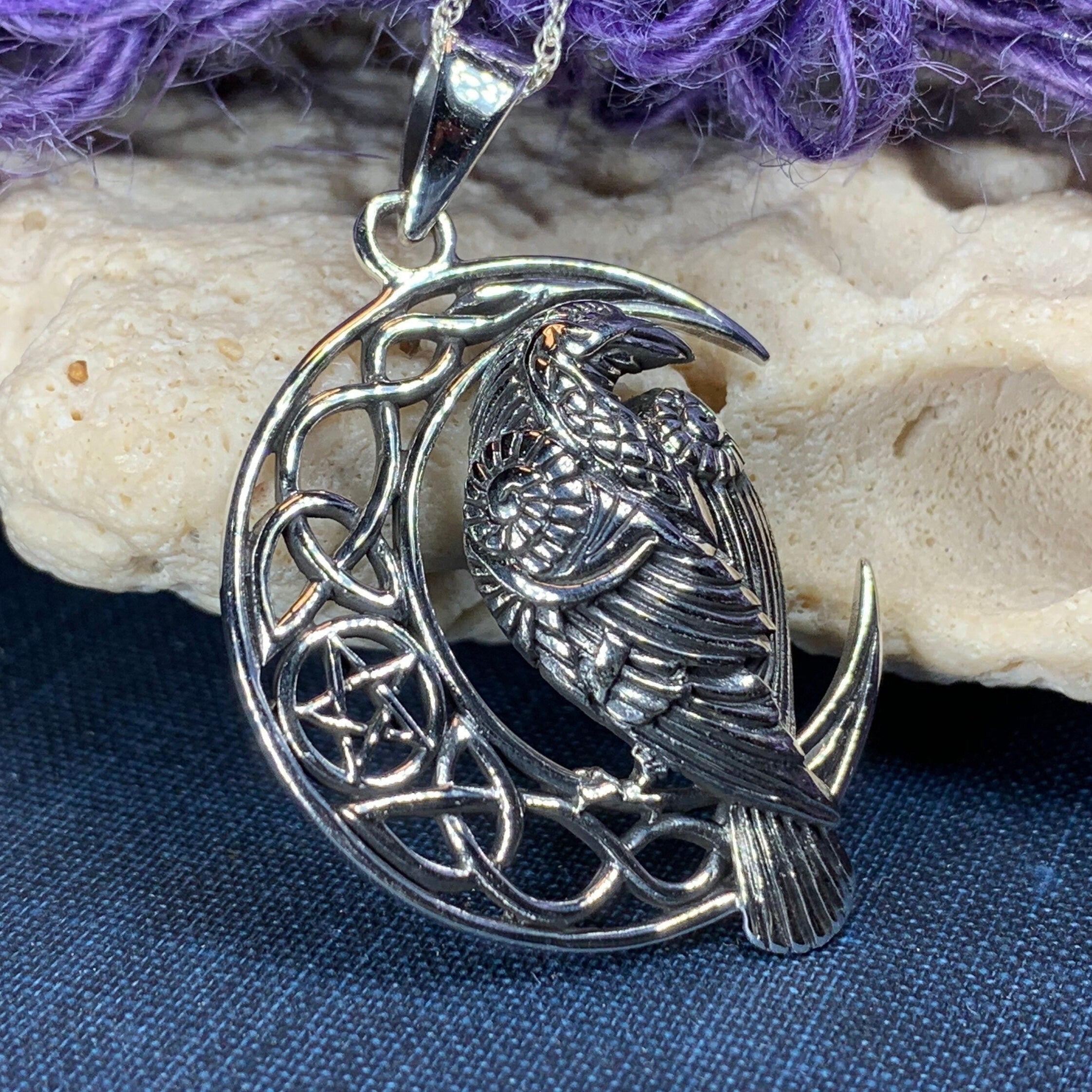 Nightwatcher Celtic Raven Necklace