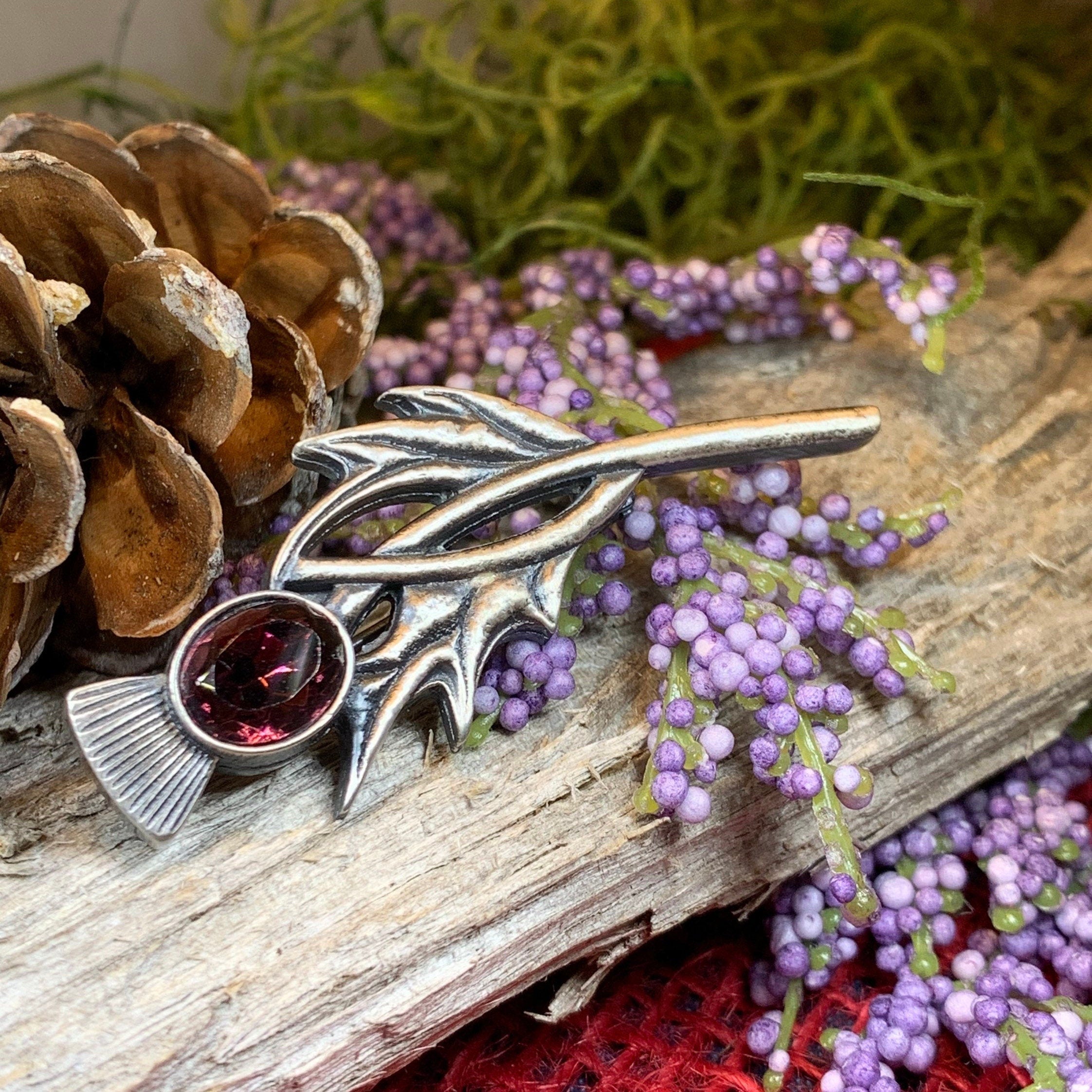 Purple Fields Thistle Pin