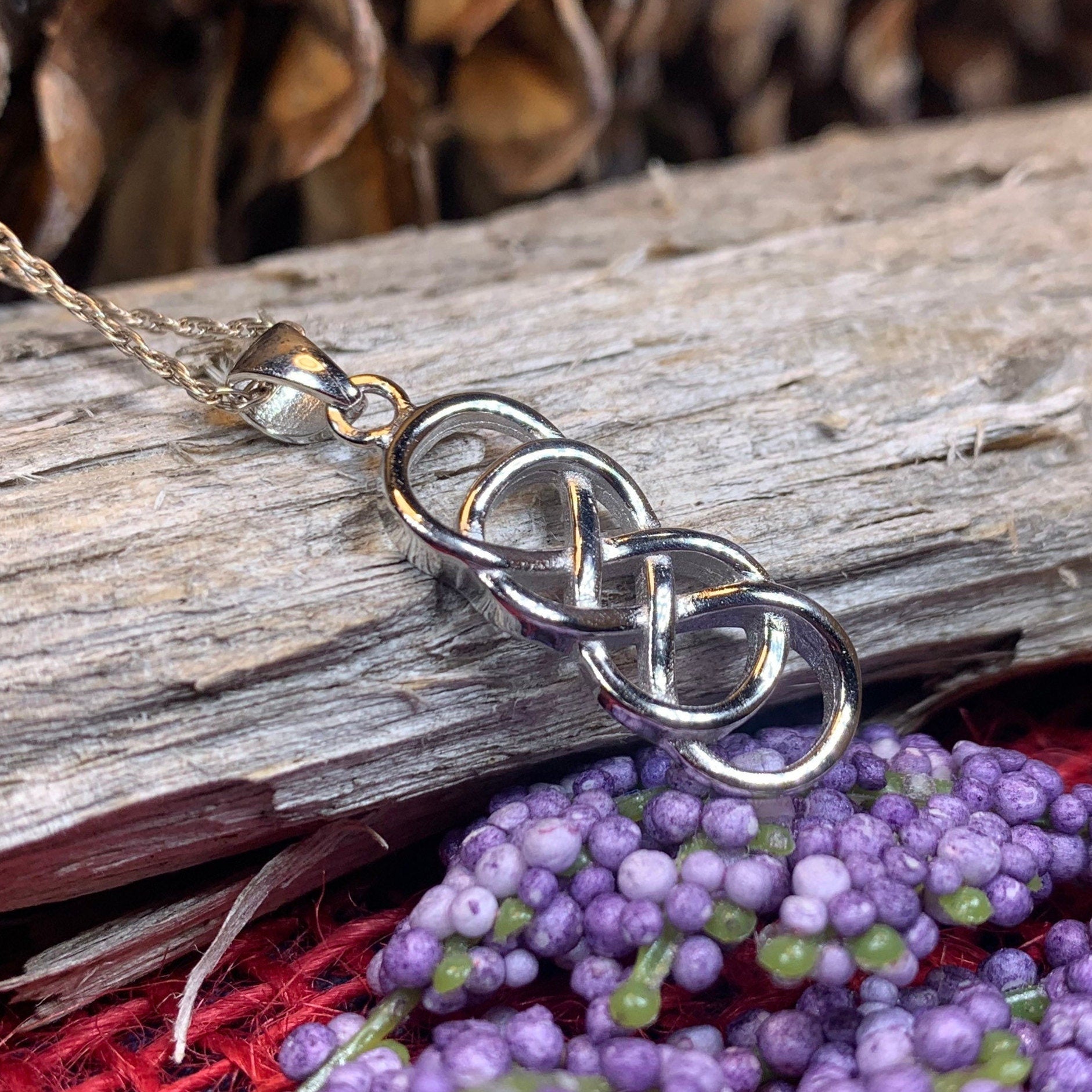 Celtic Double Infinity Necklace