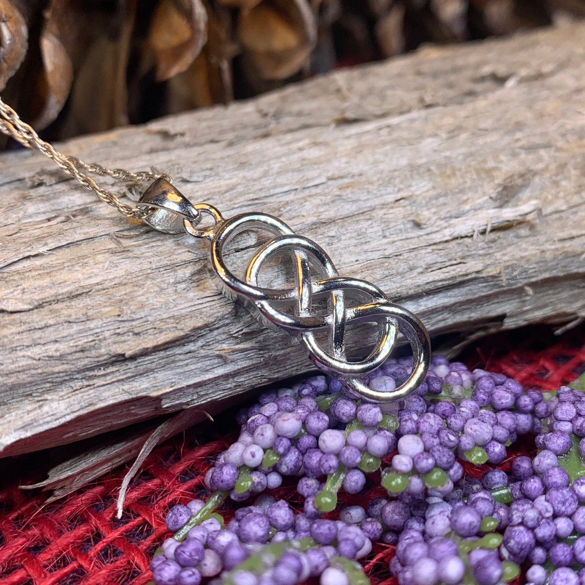 Celtic Double Infinity Necklace