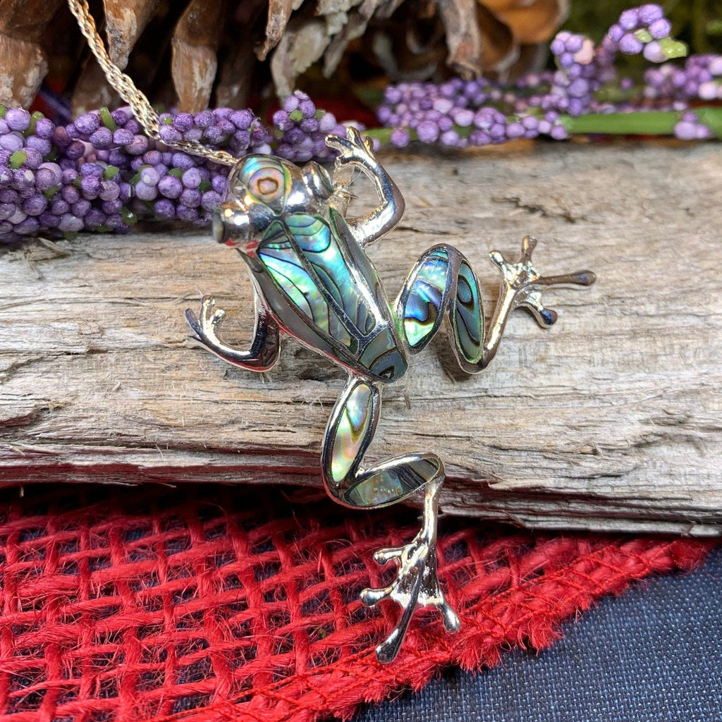 Abalone Frog Necklace