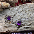 Annalise Gemstone Trinity Knot Earrings