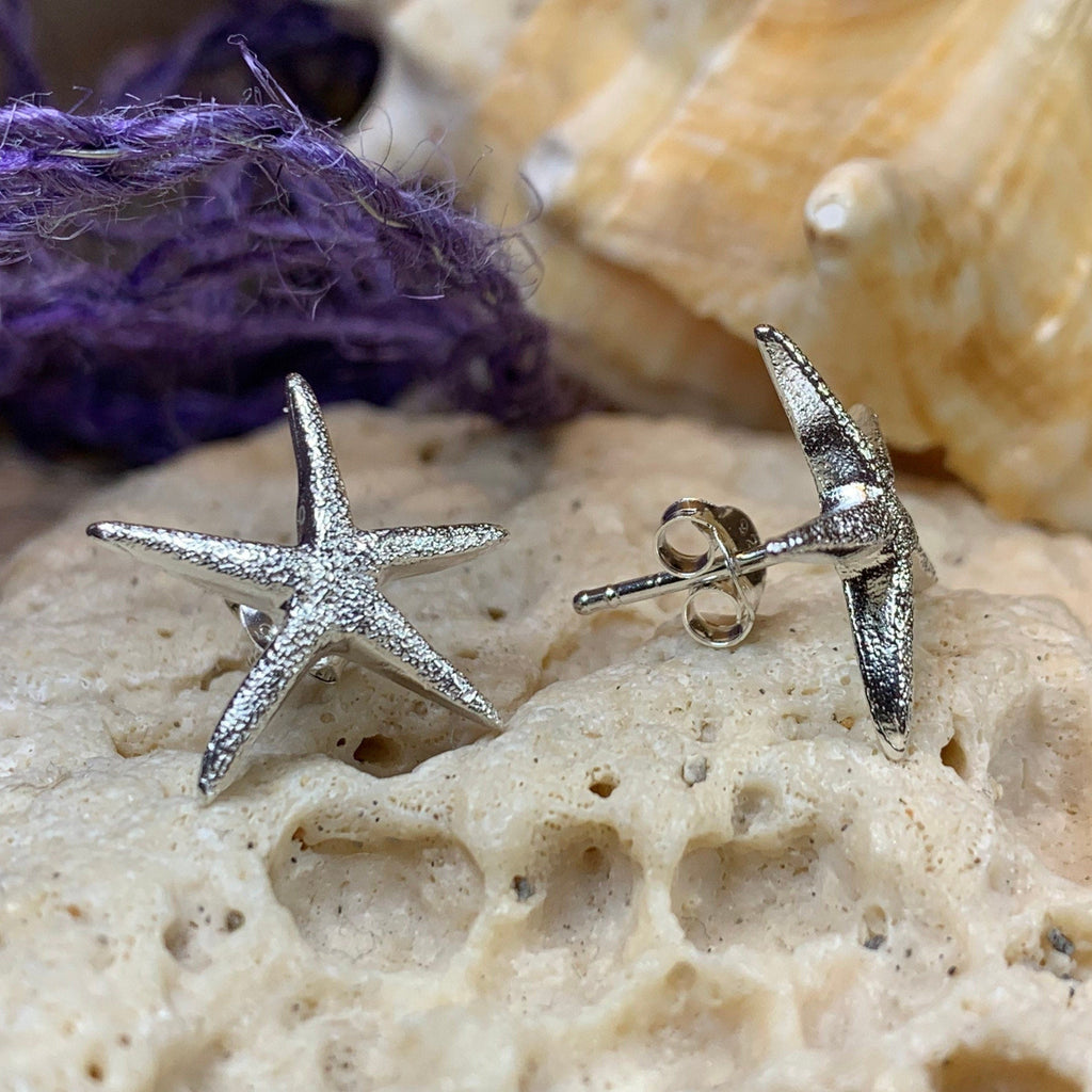 Satin Starfish Earrings