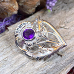 Cairn Sabie Thistle Amethyst Brooch