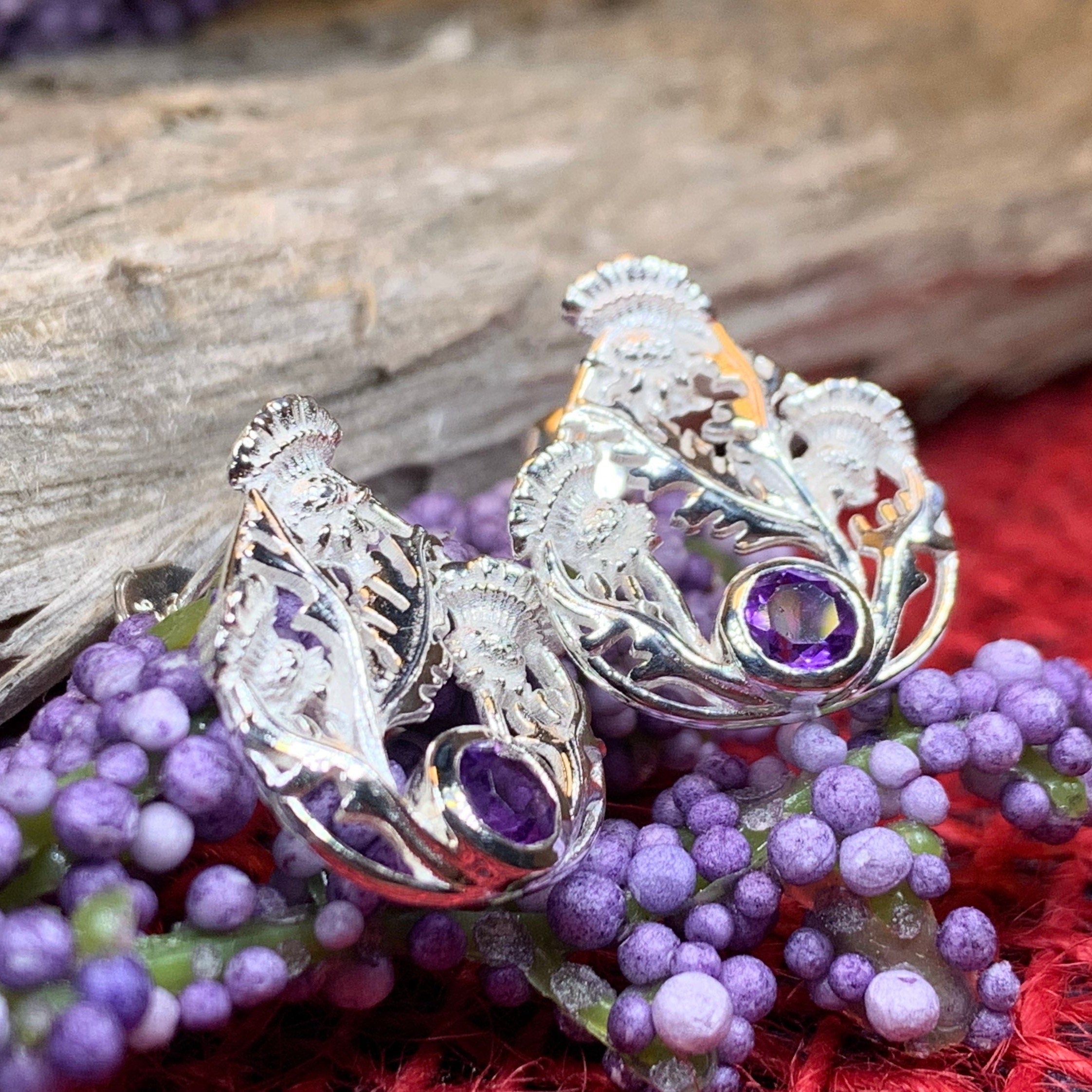 Cairn Baird Scottish Thistle Post Earrings