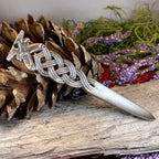 Celtic Double Wolf Kilt Pin