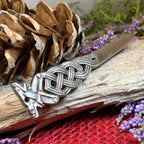 Celtic Double Wolf Kilt Pin