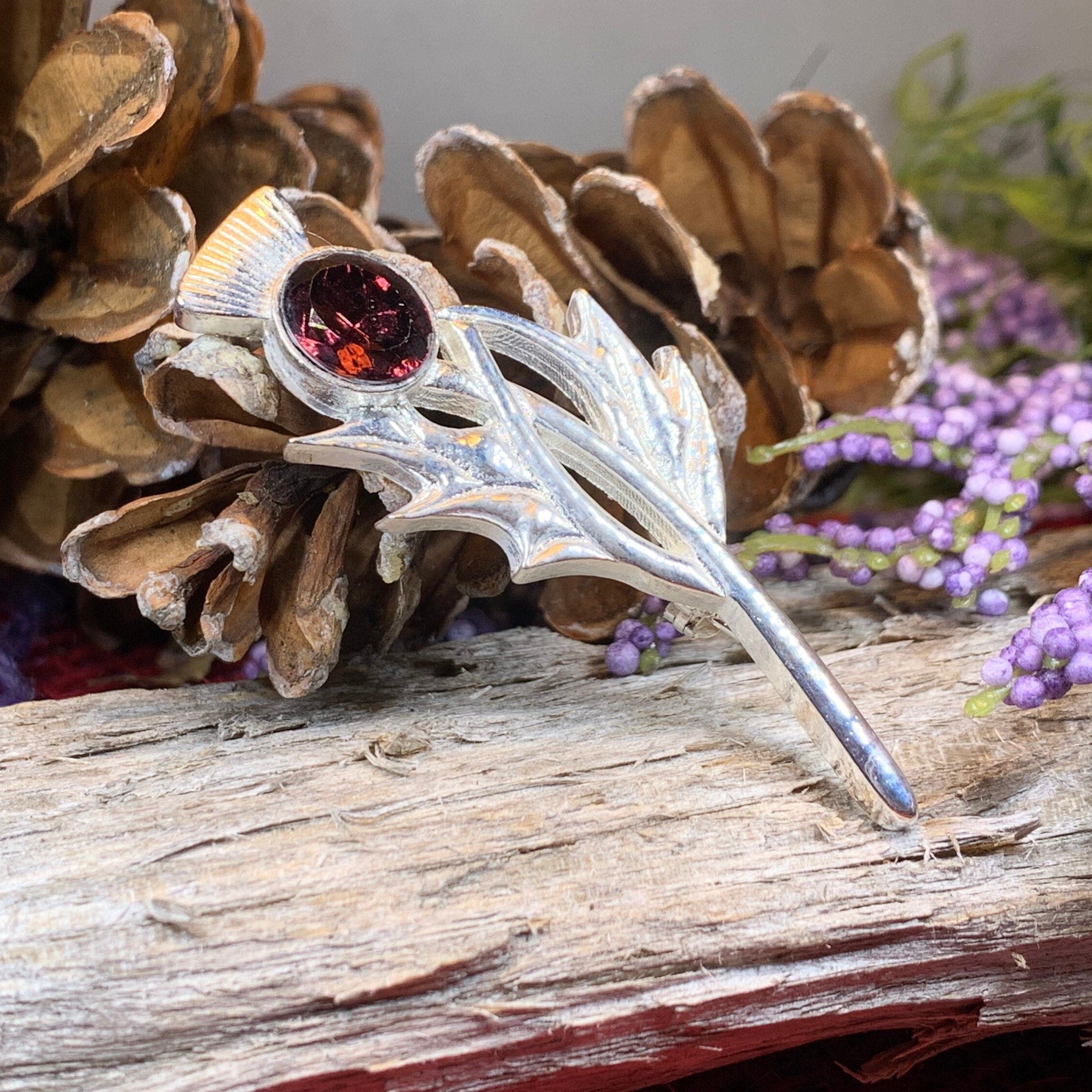 Purple Fields Thistle Pin