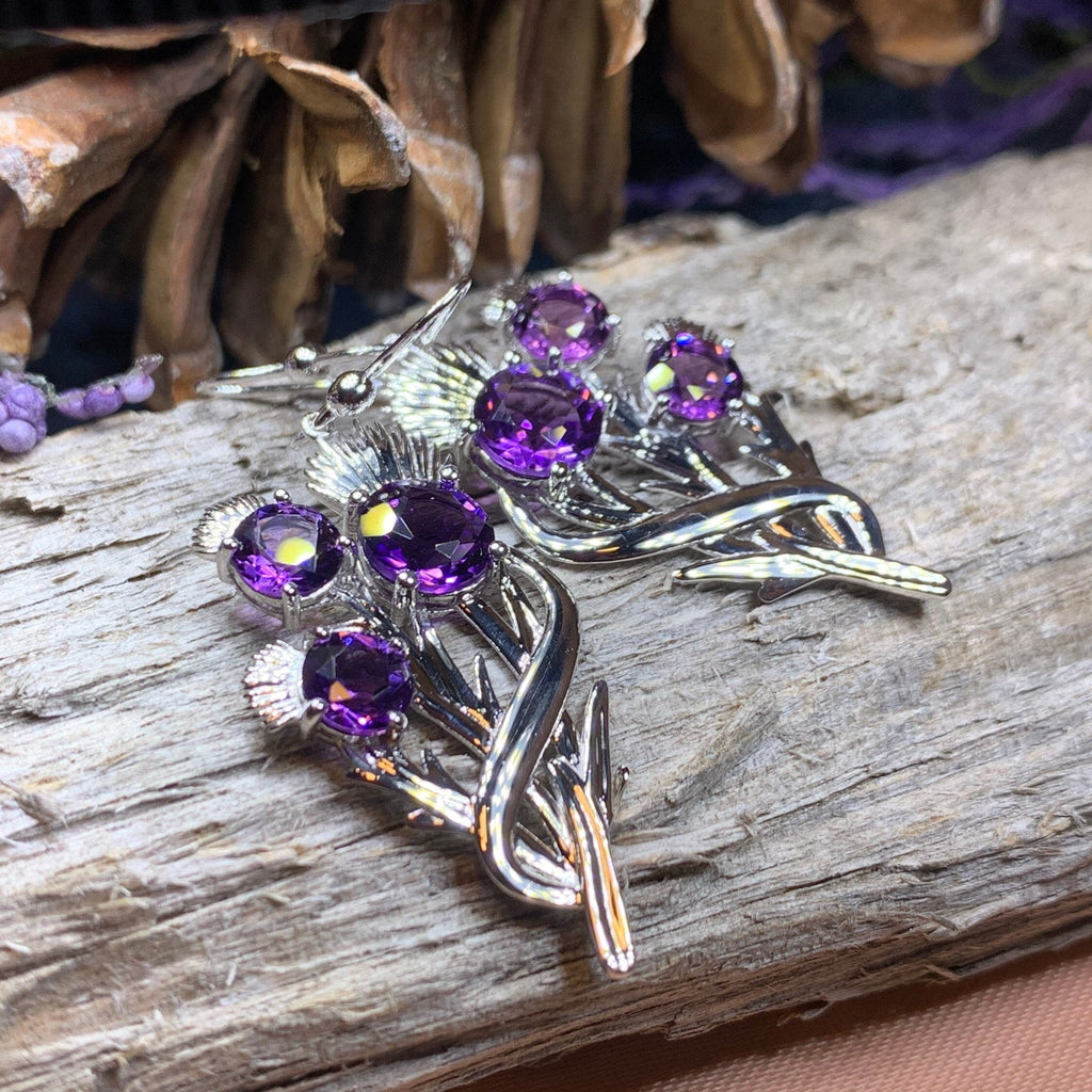 Cairn Croy Thistle Amethyst Earrings