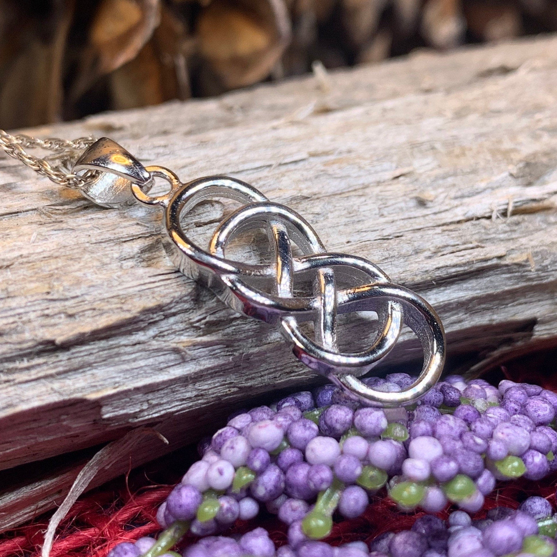 Celtic Double Infinity Necklace