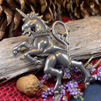 Giles Unicorn of Scotland Tartan Pin