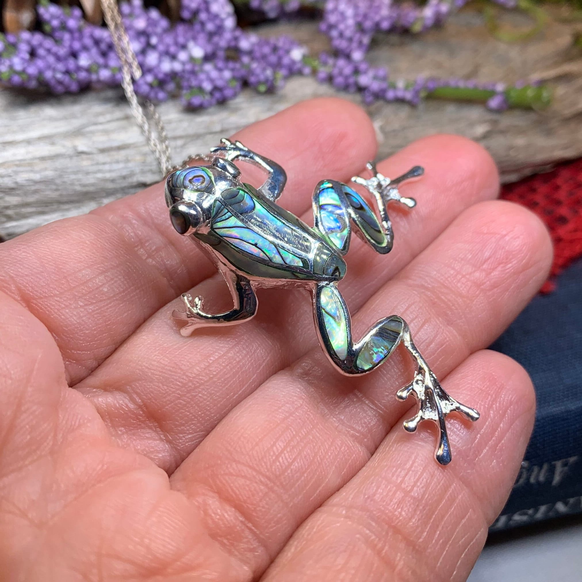 Abalone Frog Necklace