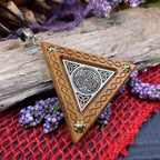 Black Walnut Triple Spiral Necklace