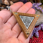 Black Walnut Triple Spiral Necklace