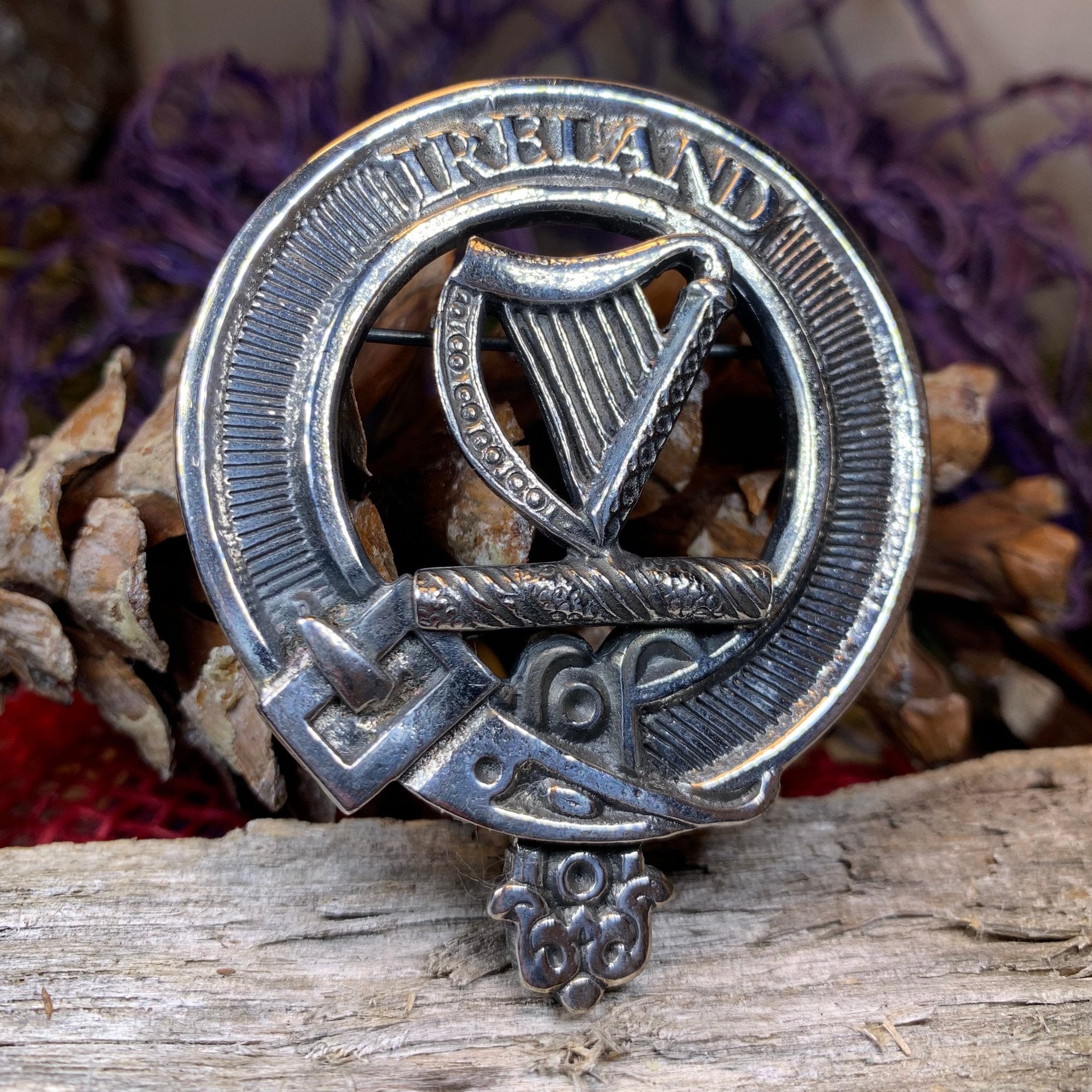 Irish Harp Brooch