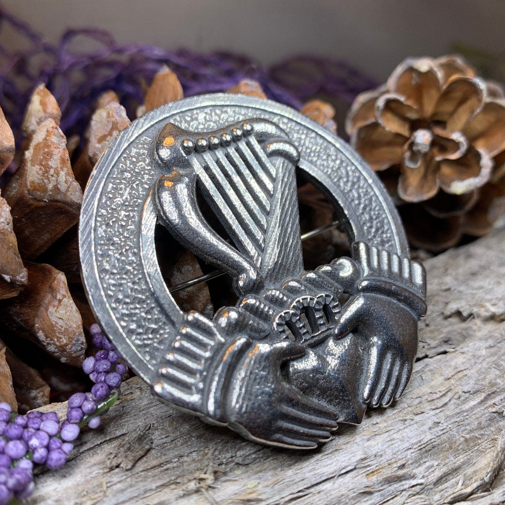 Claddagh Harp Brooch