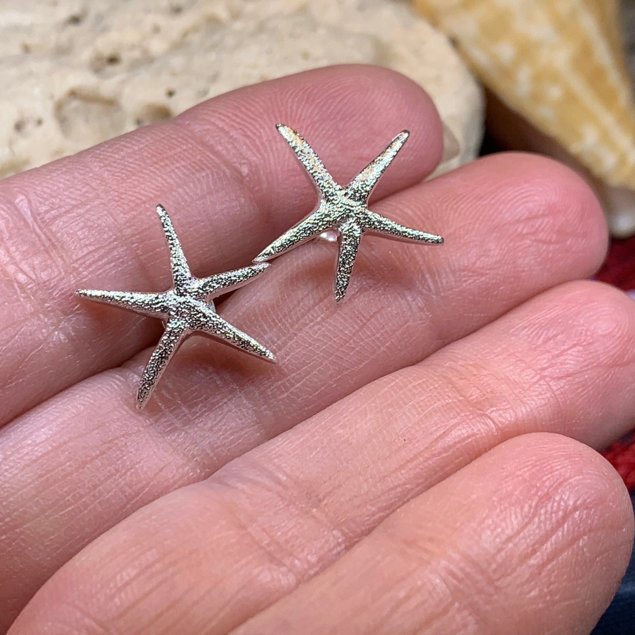 Satin Starfish Earrings