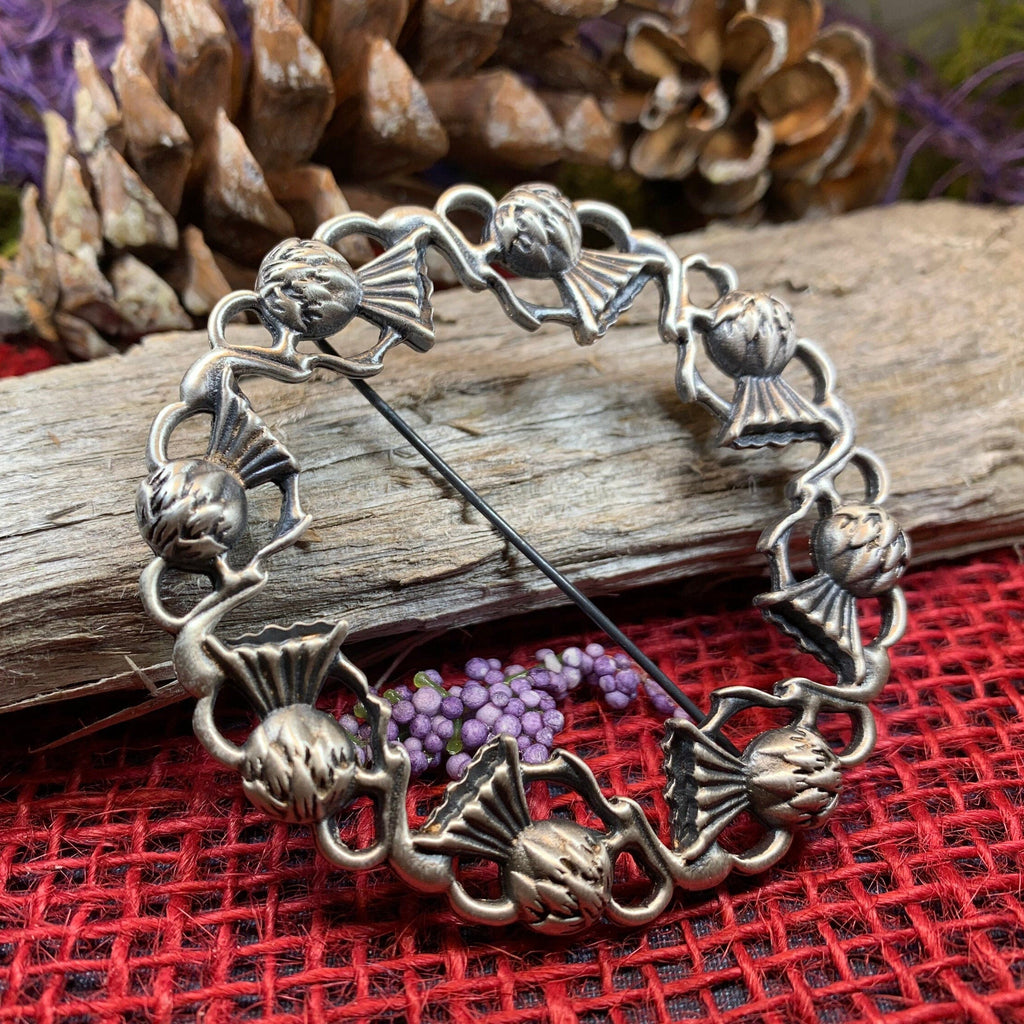 Georgiana Thistle Wreath Brooch