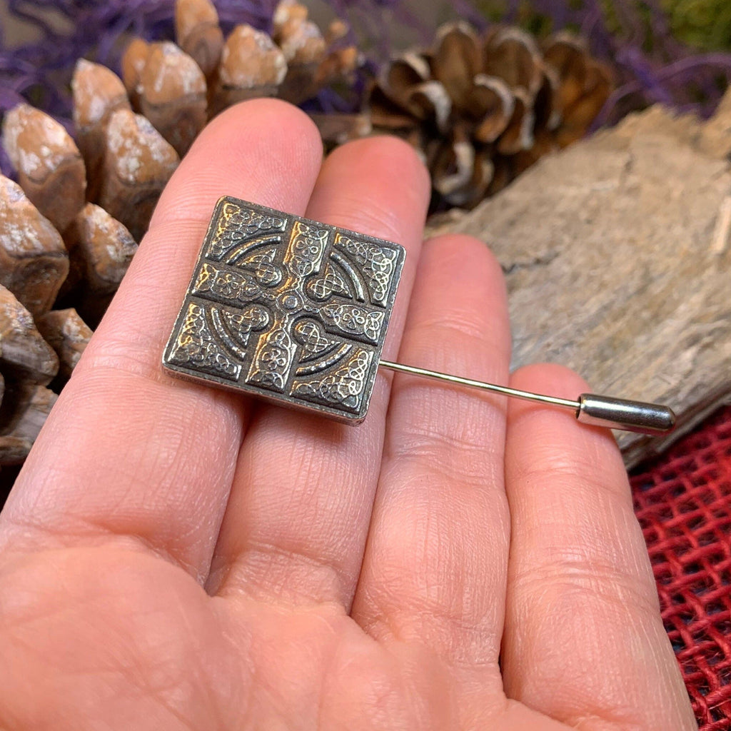 Medieval Celtic Cross Stick Pin
