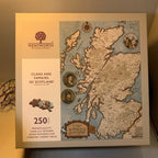 Scotland Map & Family Clan Wooden Puzzle