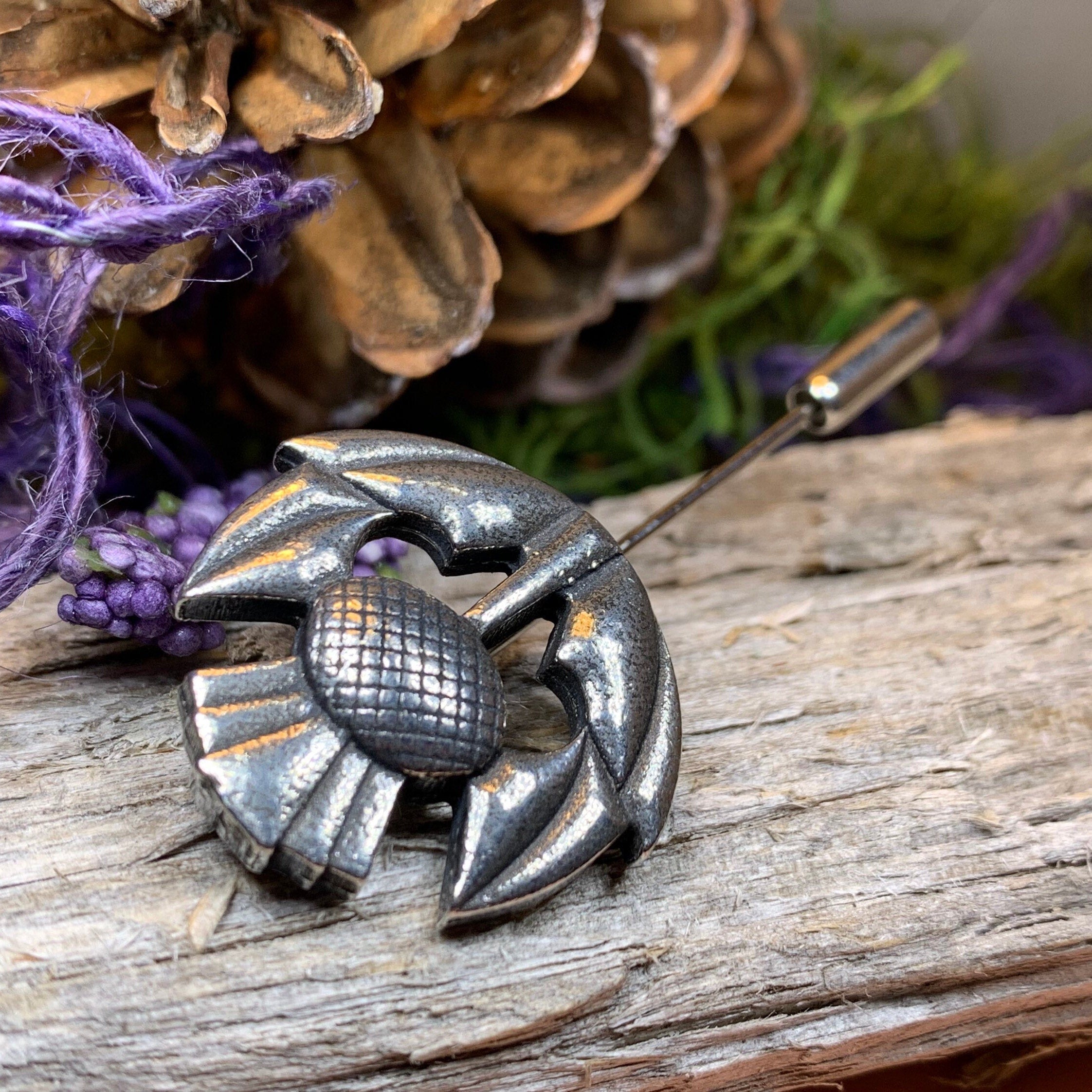 Clyde Thistle Stick Pin