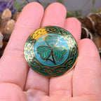 Celtic Shamrock Enamel Brooch