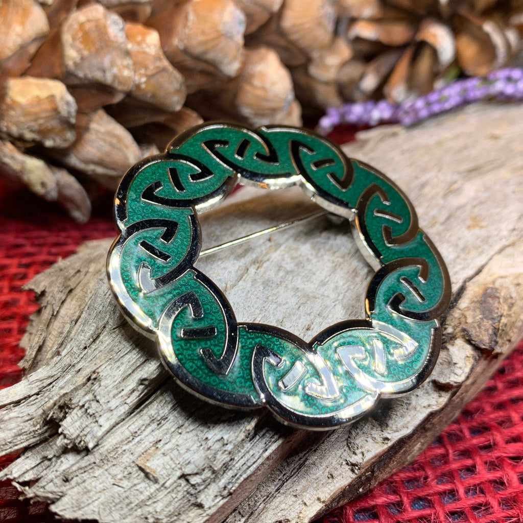 Lenzie Celtic Enamel Brooch