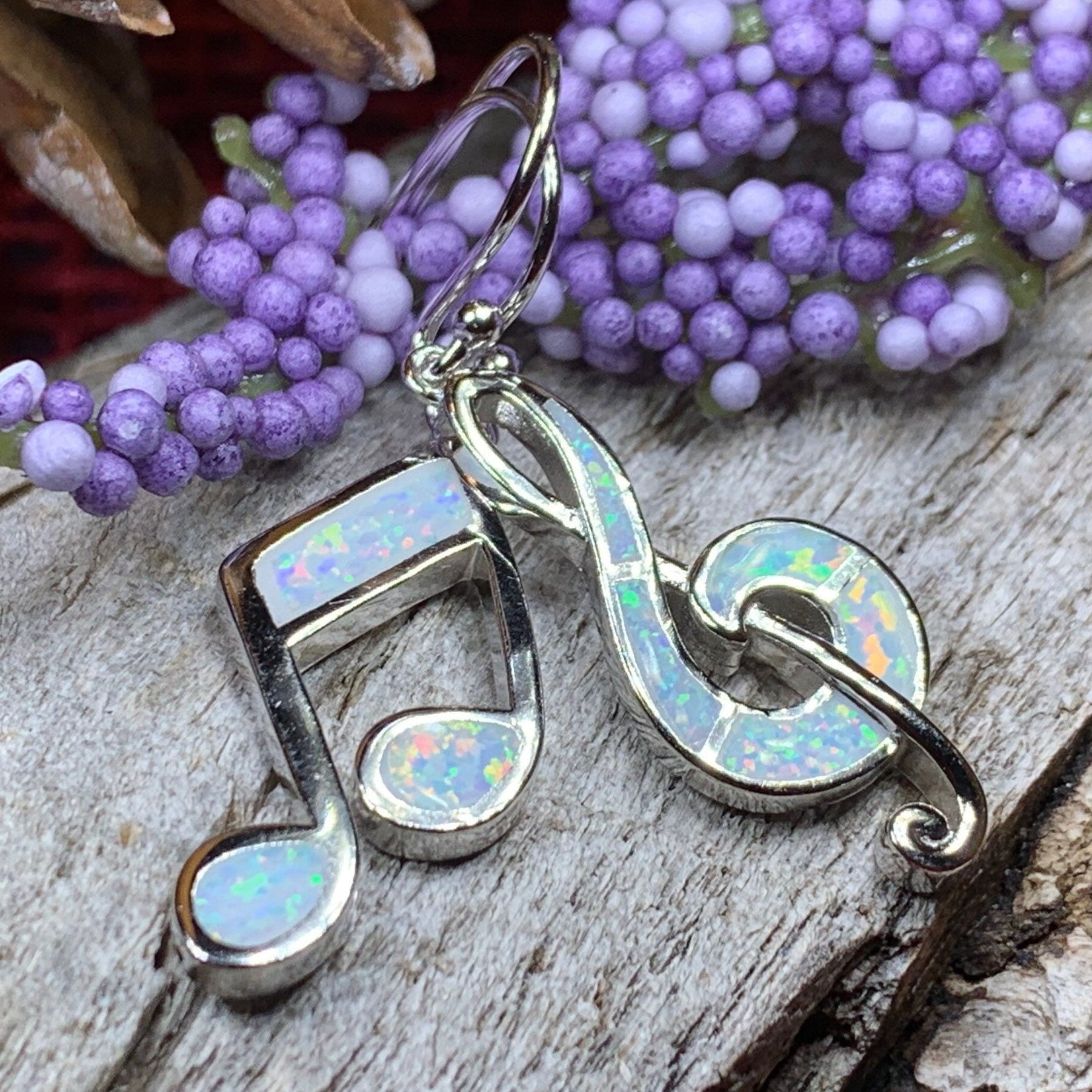 Symphony Opal Music Earrings