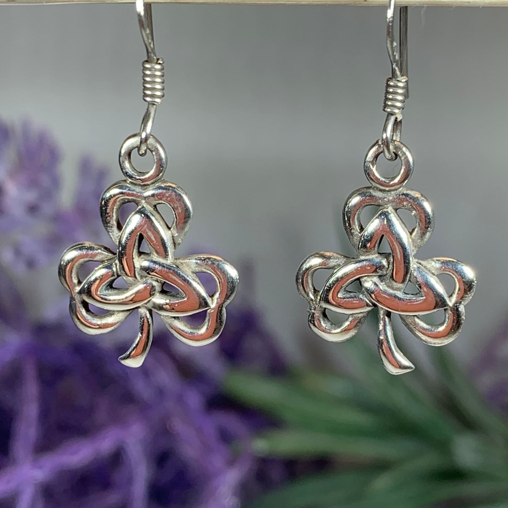 Shamrock Trinity Knot Earrings