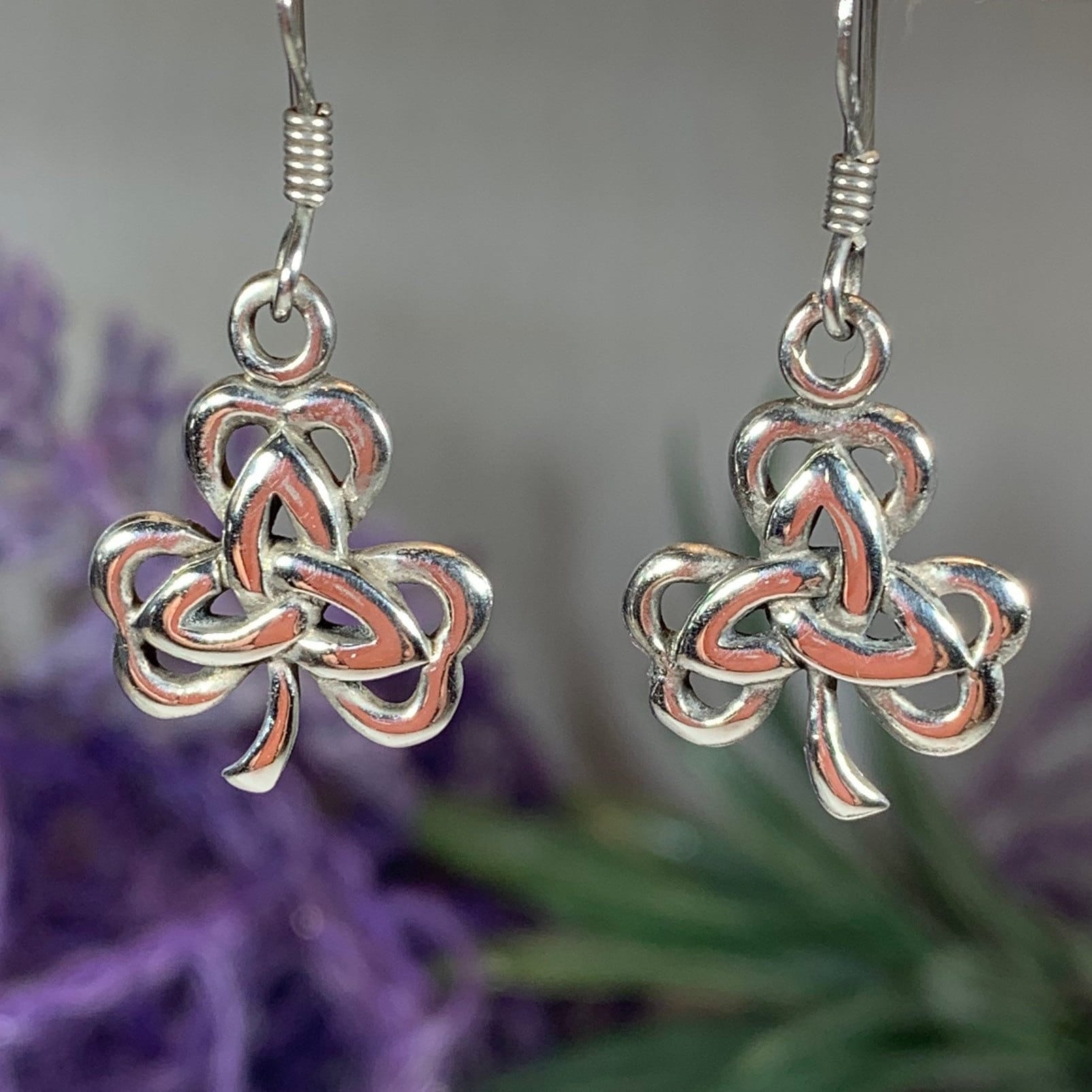 Shamrock Trinity Knot Earrings
