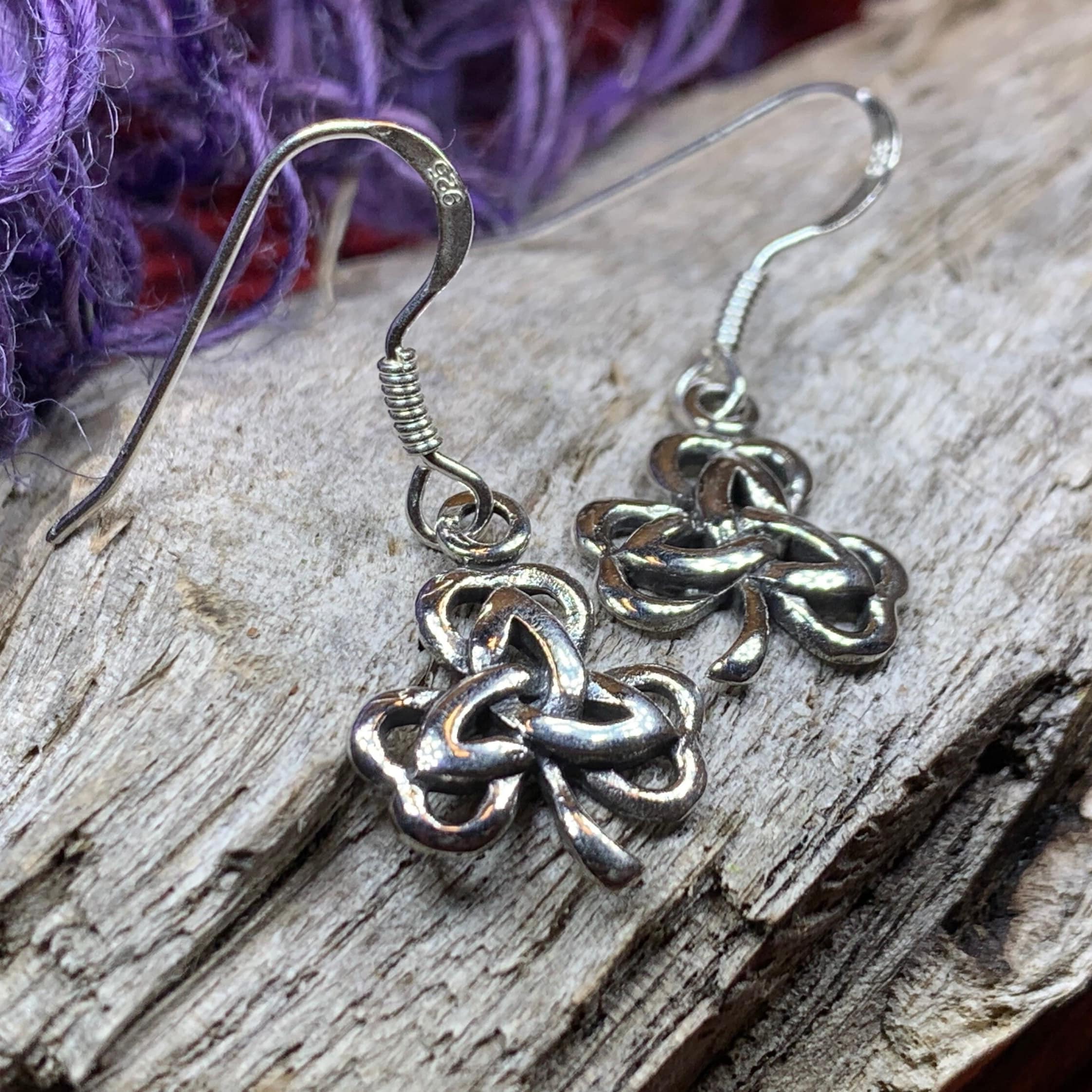 Shamrock Trinity Knot Earrings