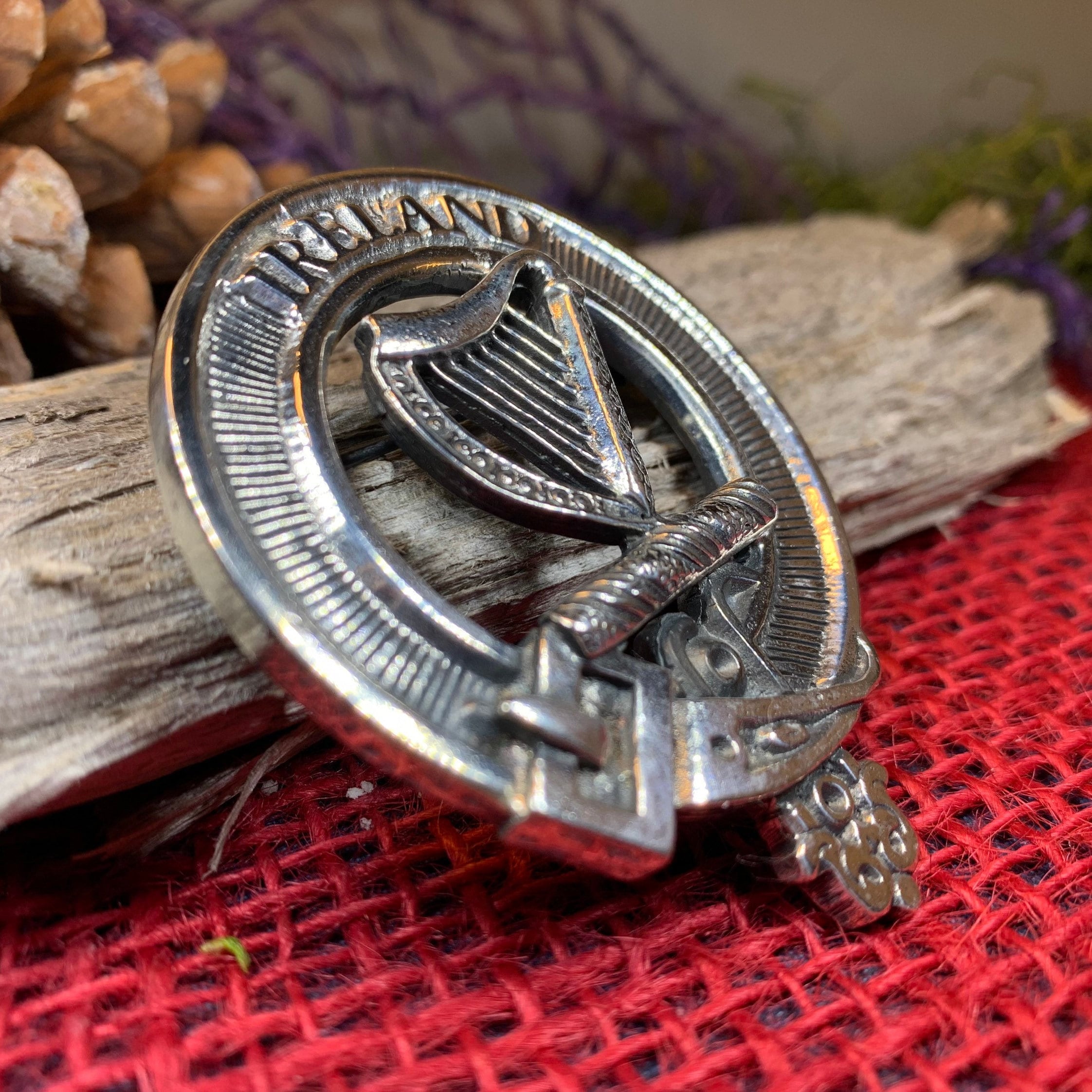 Irish Harp Brooch