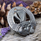 Claddagh Harp Brooch