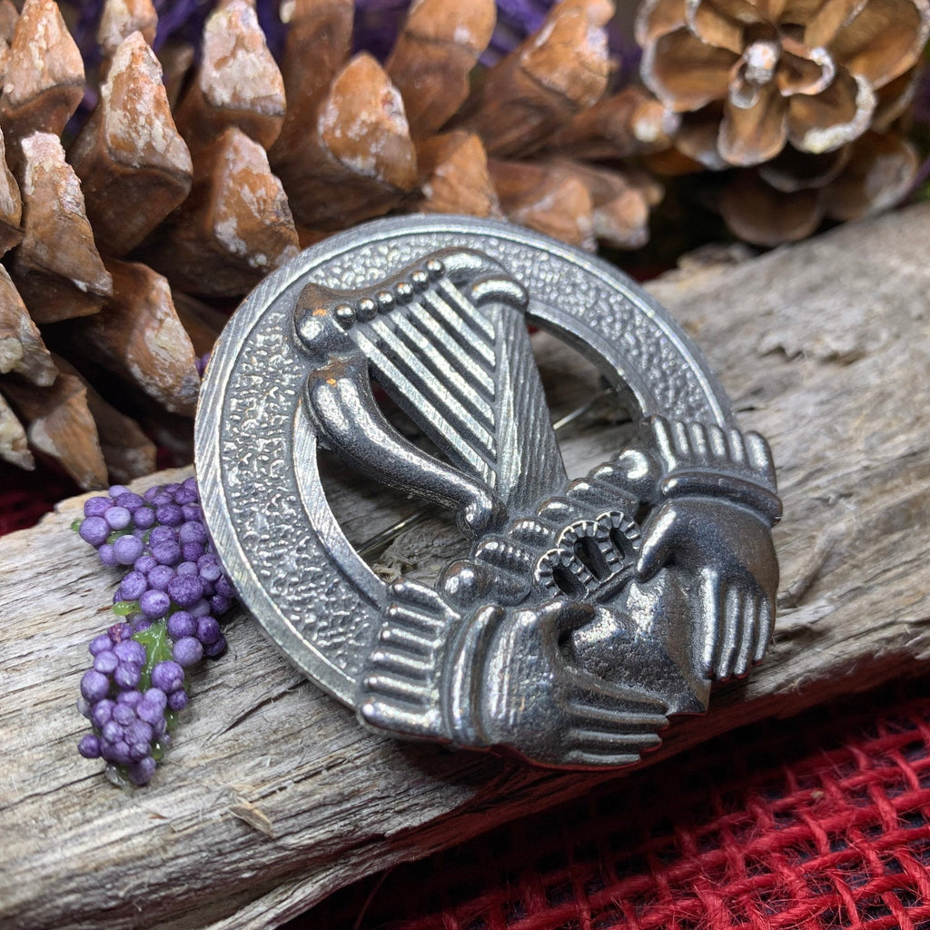 Claddagh Harp Brooch
