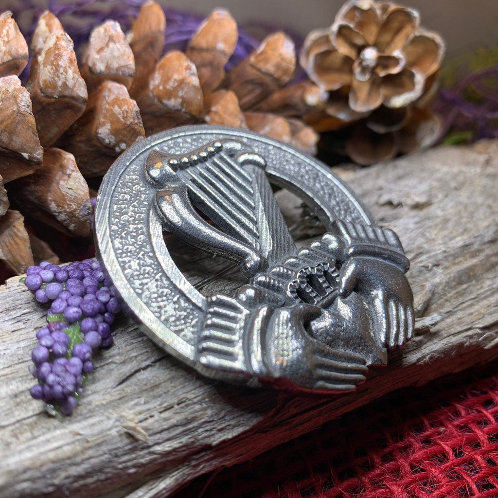 Claddagh Harp Brooch
