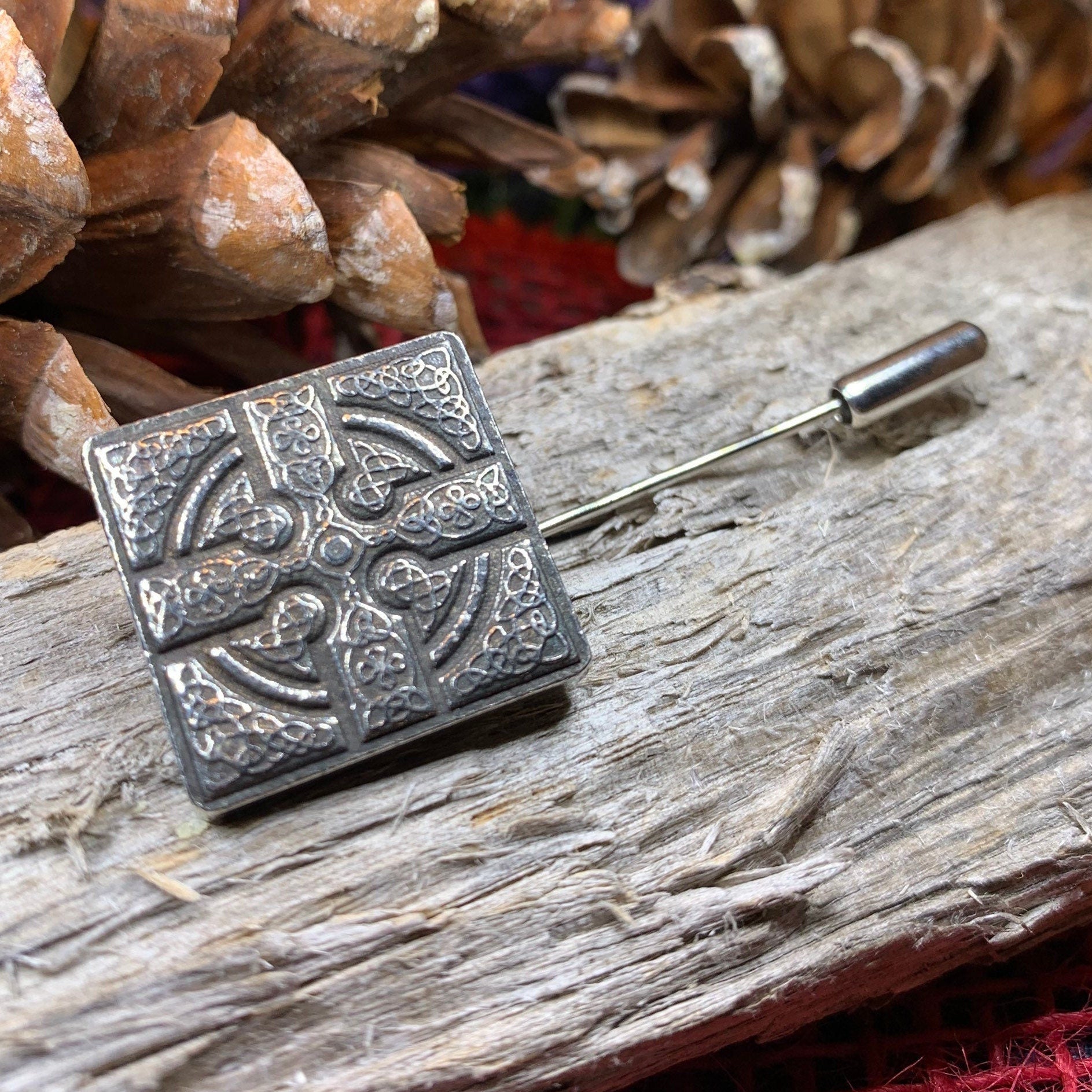 Medieval Celtic Cross Stick Pin