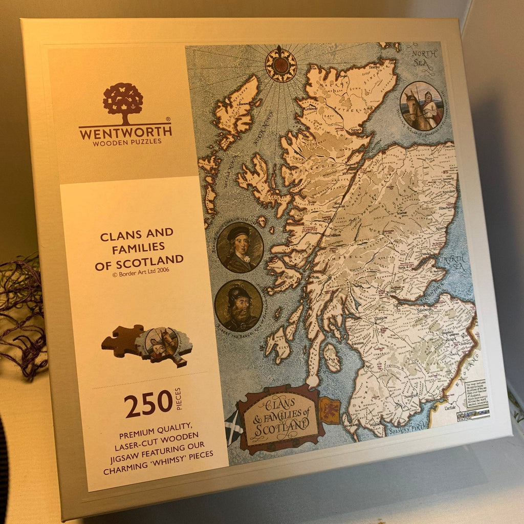 Scotland Map & Family Clan Wooden Puzzle