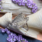 Green Isle Celtic Harp Ring