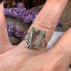 Green Isle Celtic Harp Ring