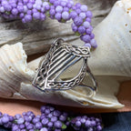 Green Isle Celtic Harp Ring